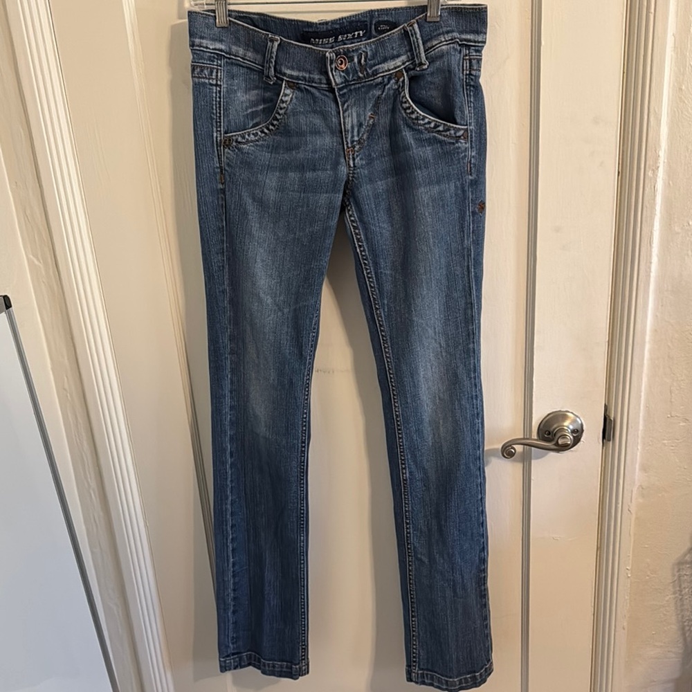 Miss Sixty Vintage Jeans with Leather Clover Detailing SZ 29